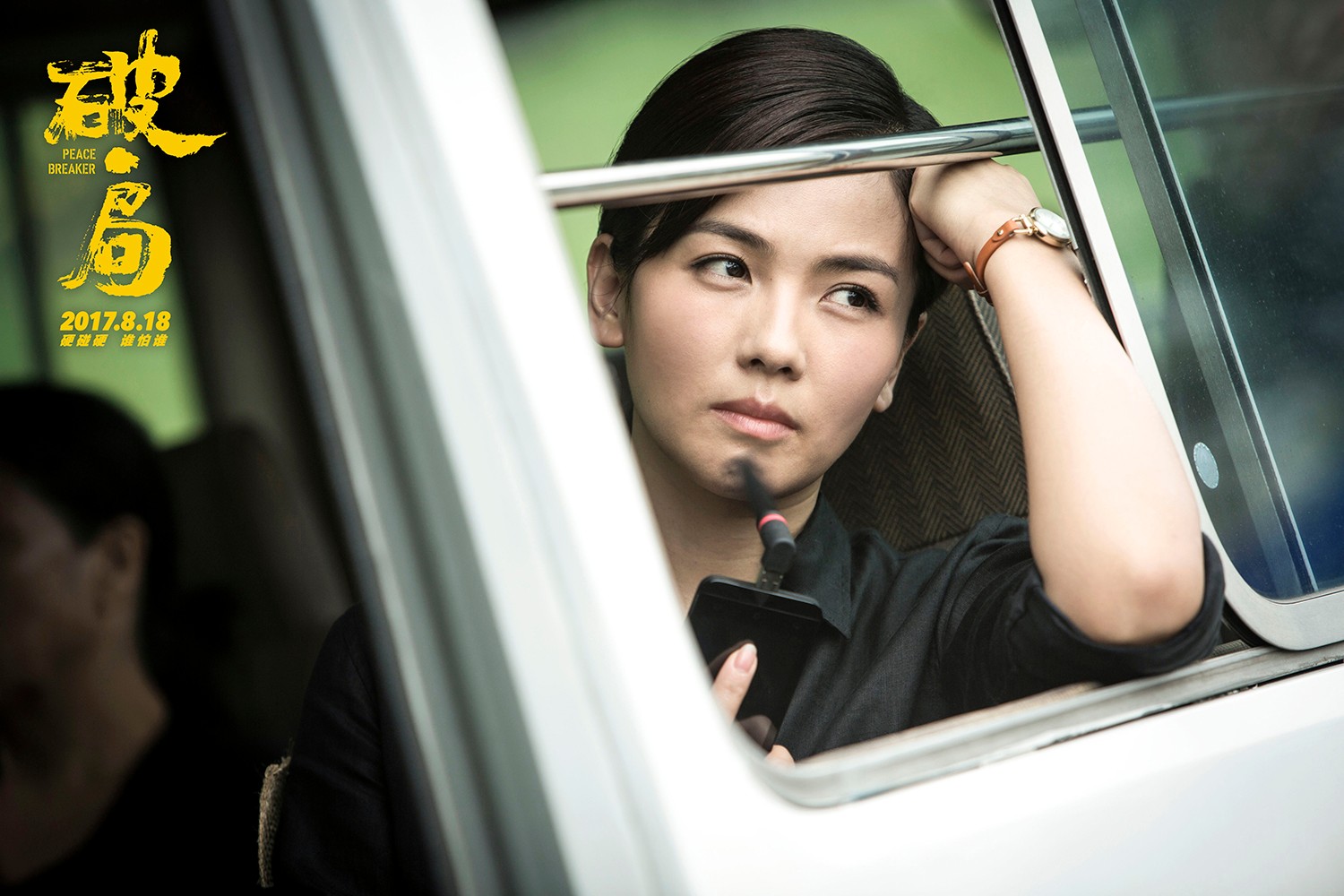 1501815155766737.jpg 劉濤吹風(fēng)扇望著車窗外.jpg